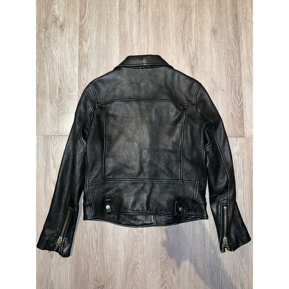 Acne Studios - Mock Leather Biker Jacket/ L / Black - Picture 4 of 9